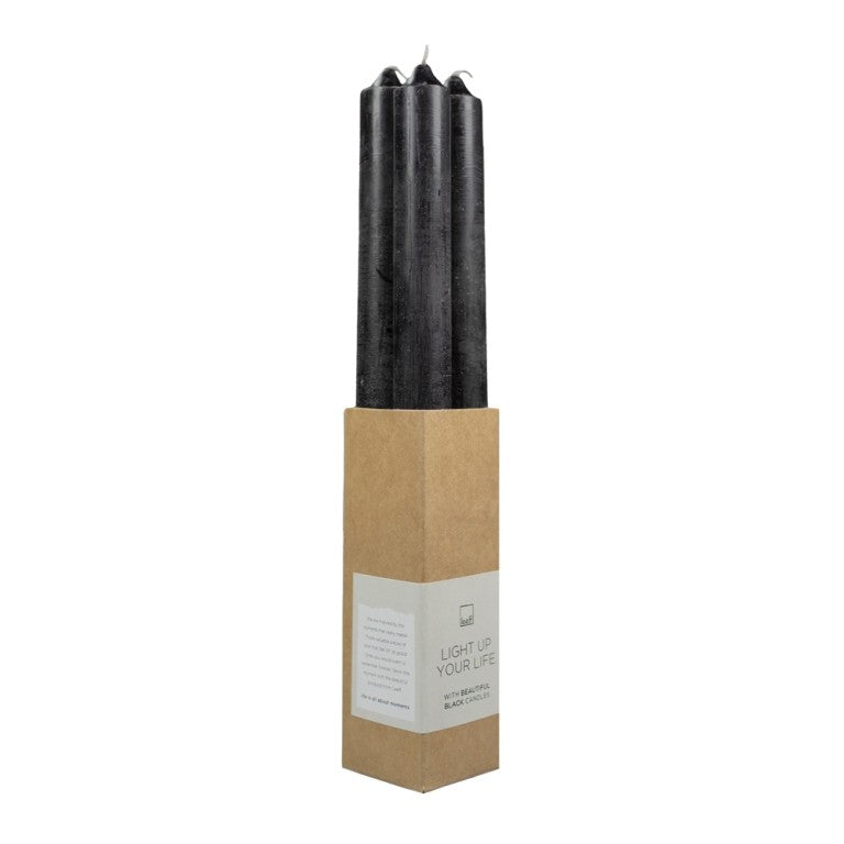 Leeff Dinner Candles Dewi Black, set of 4