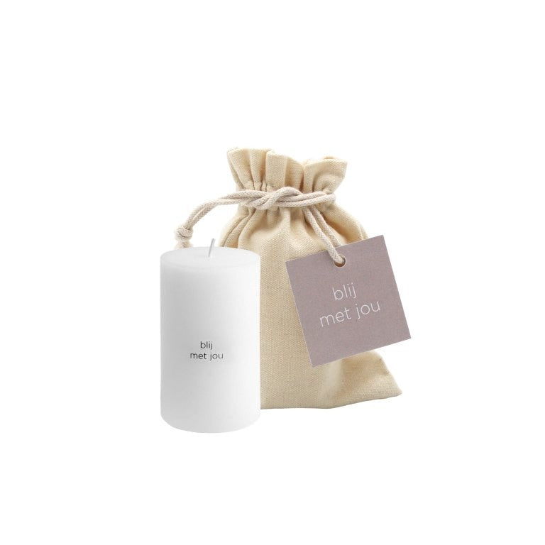Leeff Pillar Candle giftbag - Blij met jou