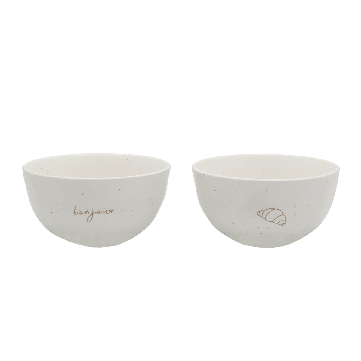 Leeff Bowls Croissant - Bonjour, set of 2