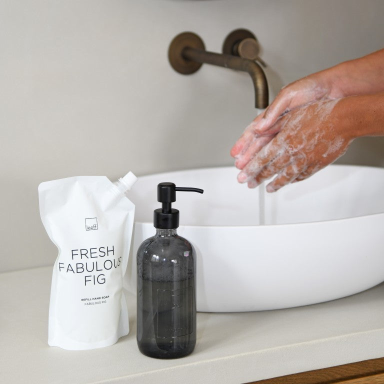 Leeff Hand Soap Glass Bottle - Fabulous Fig