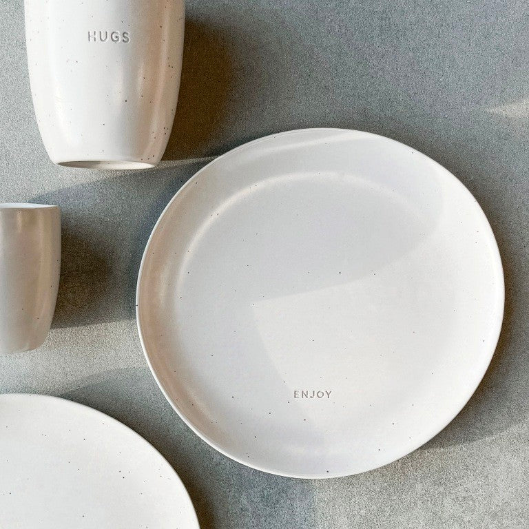 Leeff Plate Tasty - Enjoy, set of 2, 21 cm