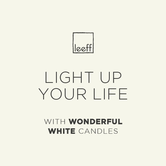 Leeff Dinner Candles Dewi White, set of 4