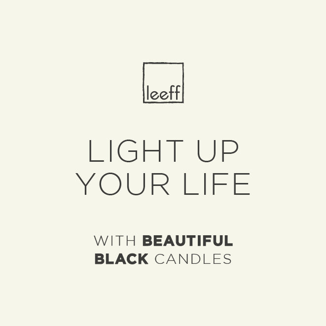Leeff Dinner Candles Dewi Black, set of 4