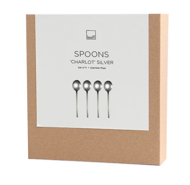 Leeff Spoons Charlot, set of 4 silver