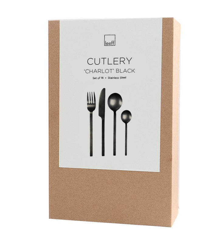 Leeff Cutlery Charlot, set of 16 black