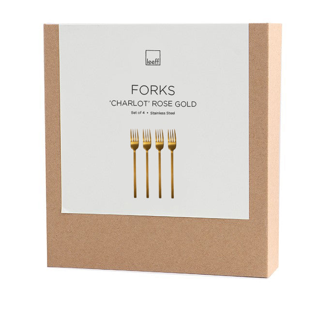 Leeff Forks Charlot, set of 4 rose gold