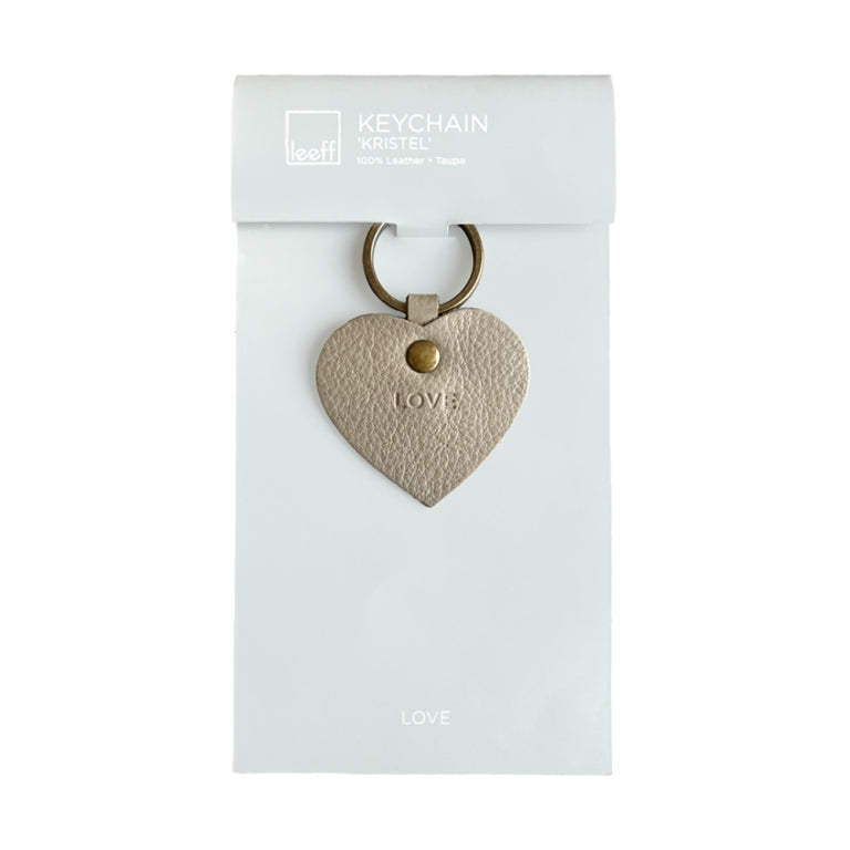 Leeff Keychain Kristel taupe - Love