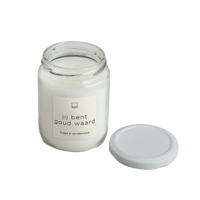 Leeff Jar Candle L - Jij bent goud waard