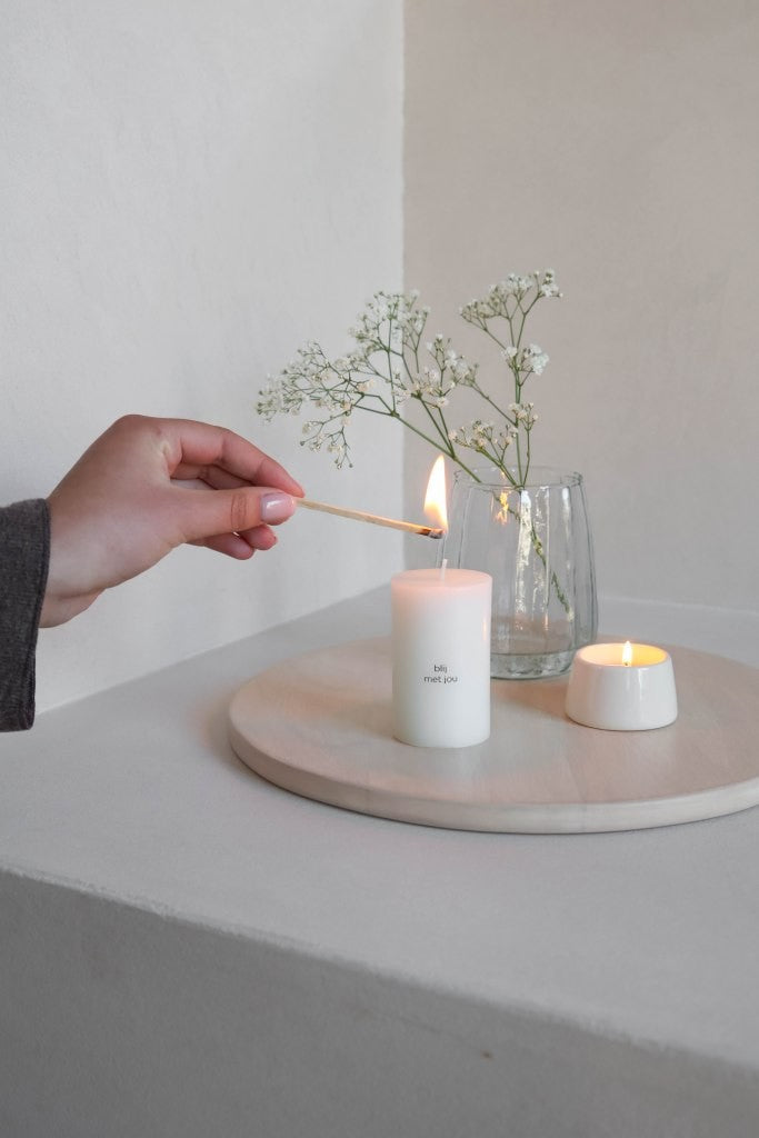 Leeff Pillar Candle - Blij met jou