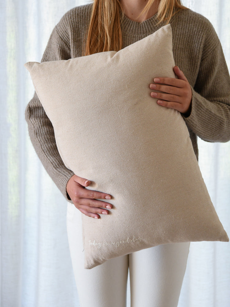 Leeff Pillow Pax taupe - Today is a good day