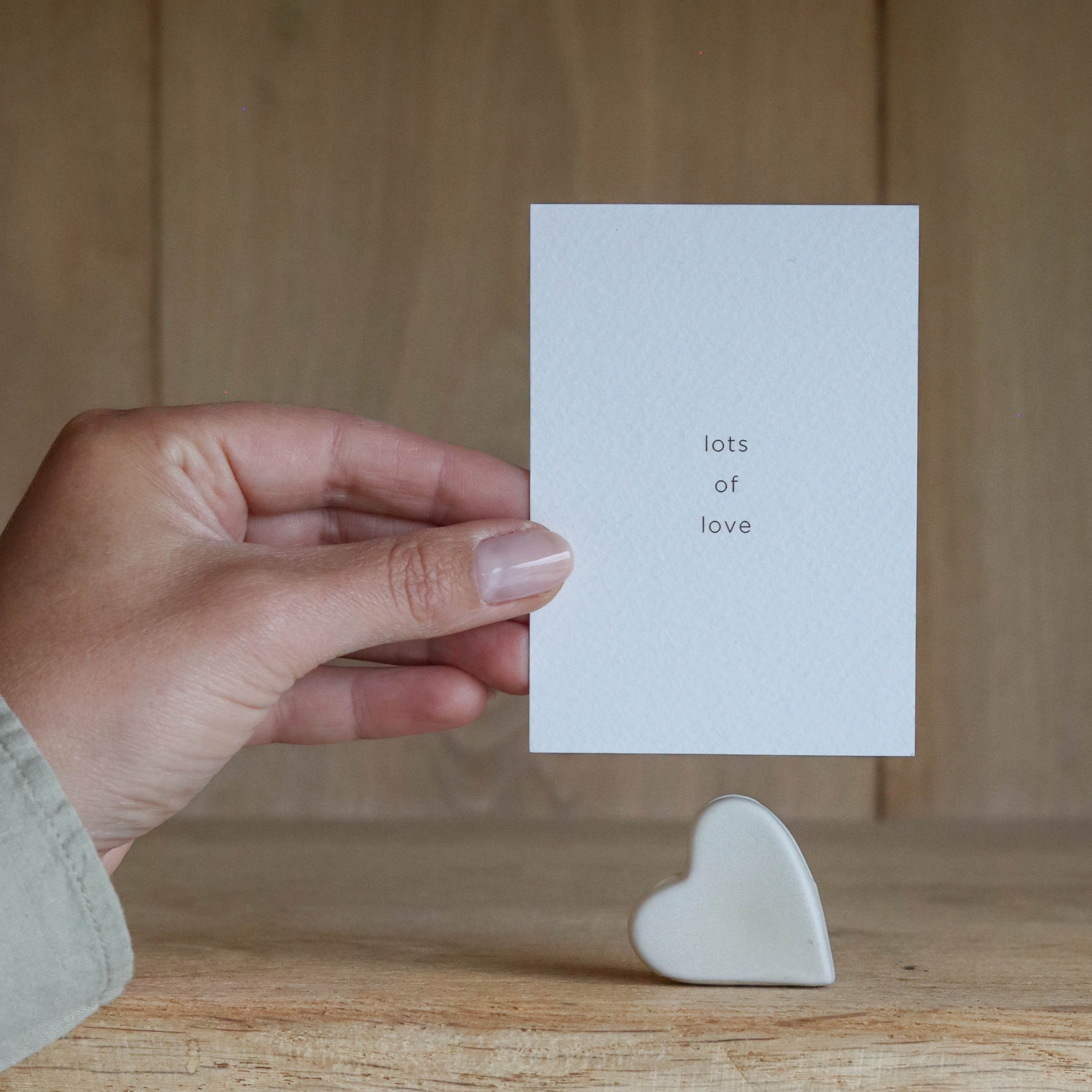 Leeff Card Holder Claire with card - Lots of love