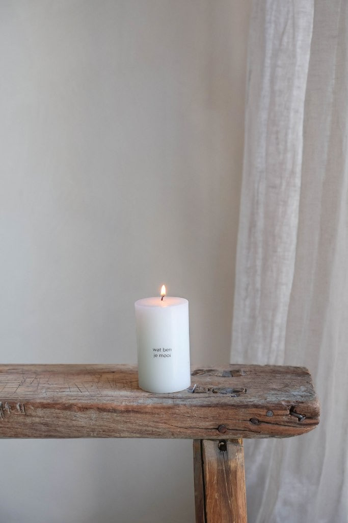 Leeff Pillar Candle giftbag - Wat ben je mooi