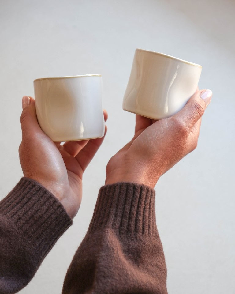 Leeff Mugs Melle white, set of 2 - Lots of love