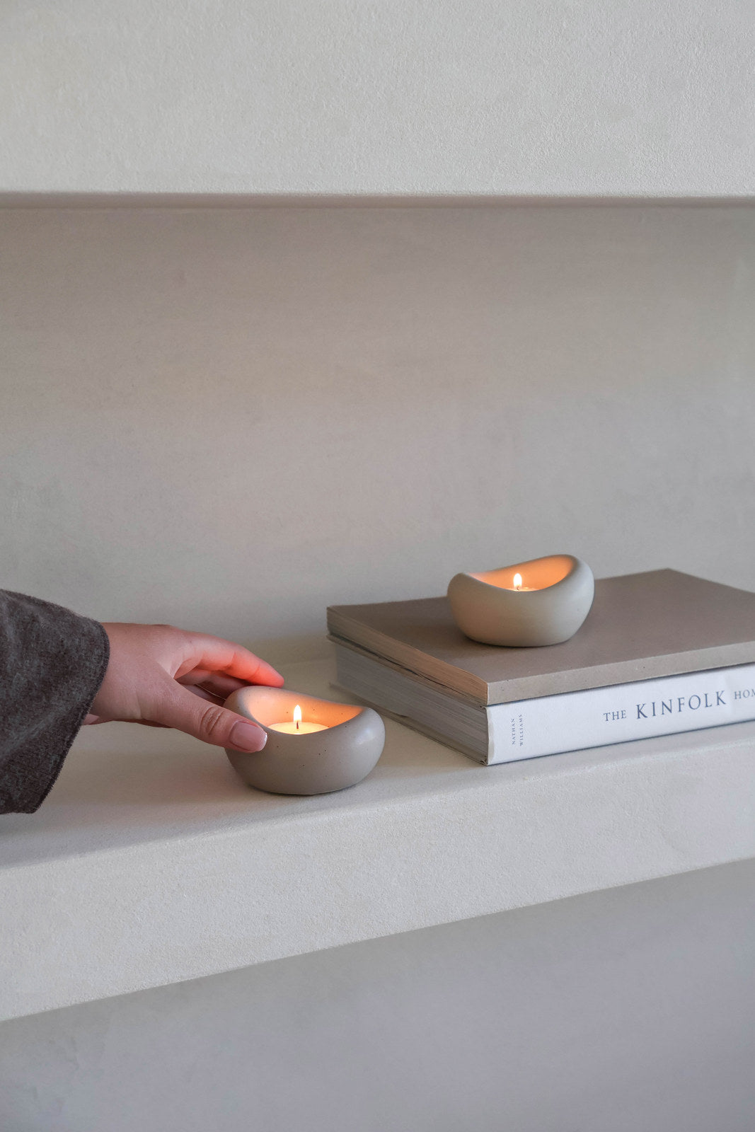 Leeff Tealight holder Tom taupe