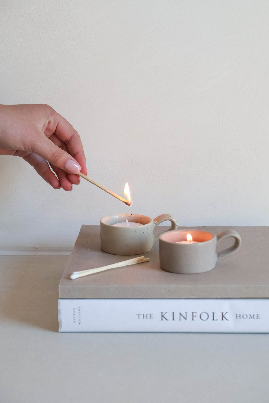 Leeff Tealight holder Tara taupe