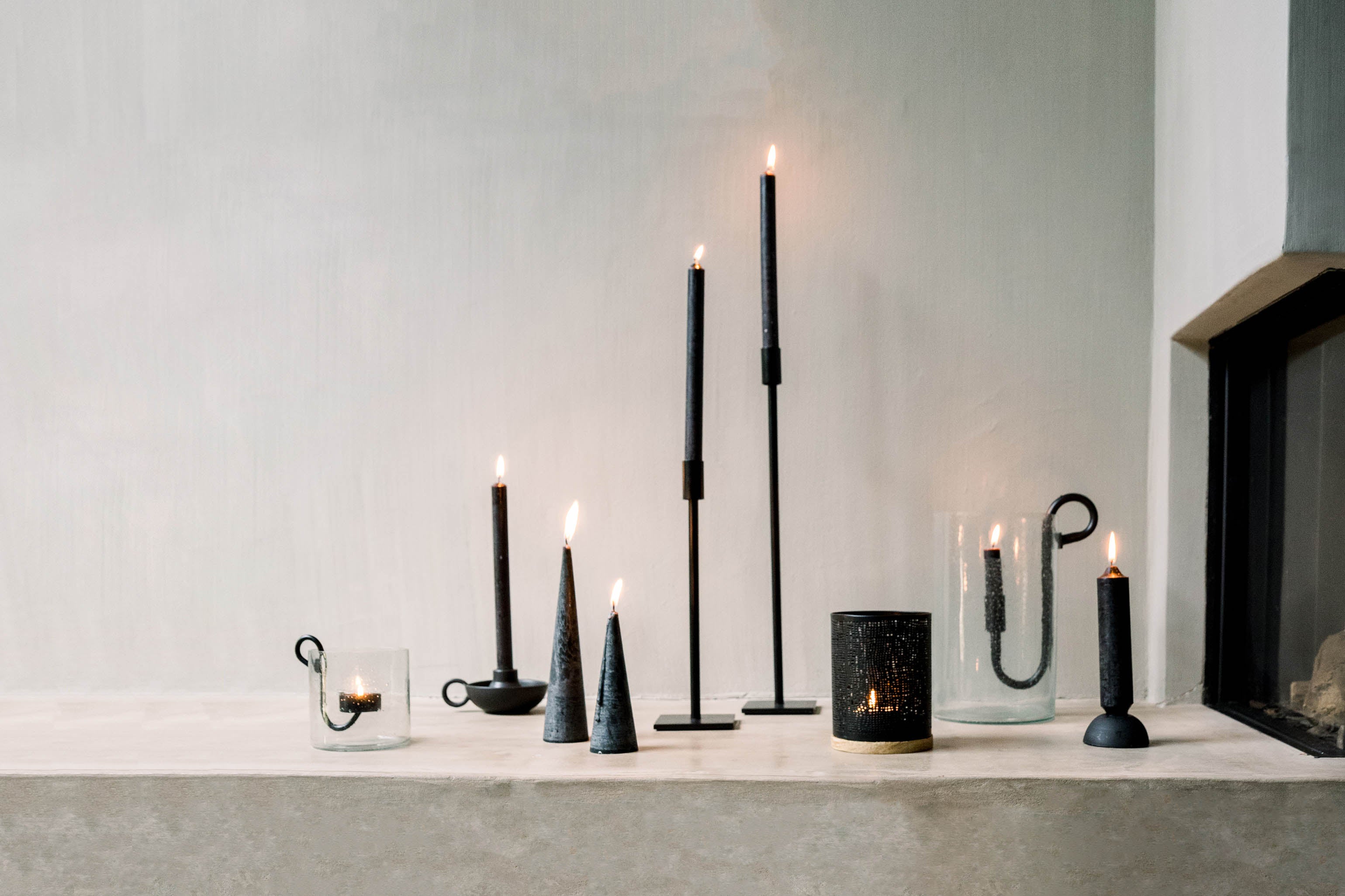 Leeff Candle Holder Cleo black L