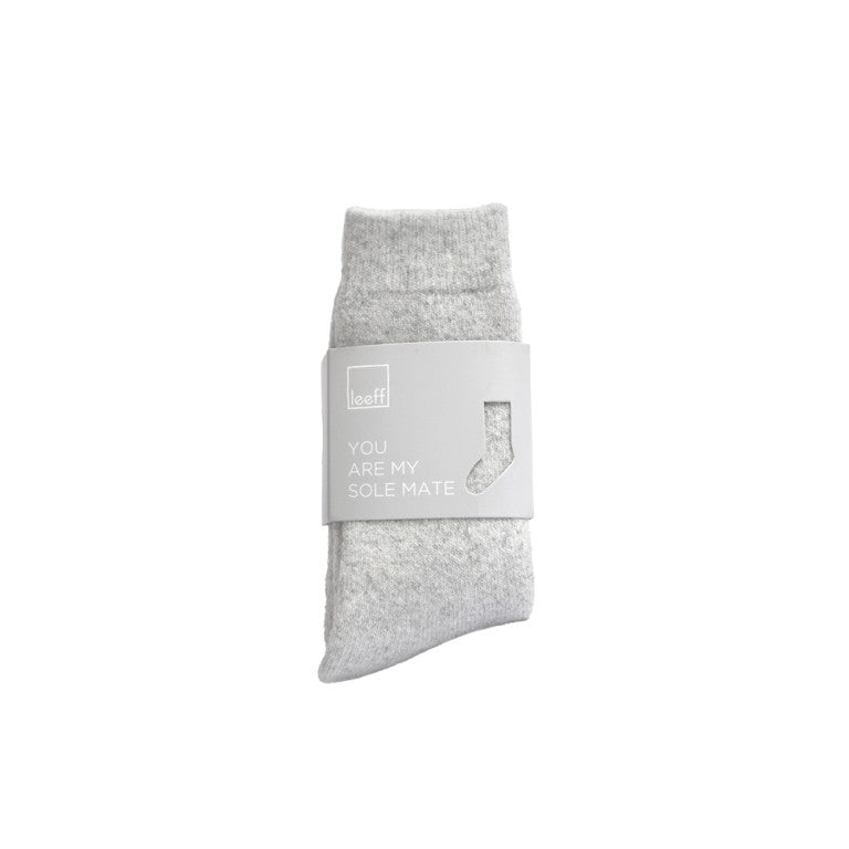 Leeff Socks Light Grey - You are my sole mate - 37-41