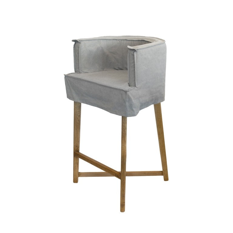 Leeff by Netty - Woody Bar Stool light grey