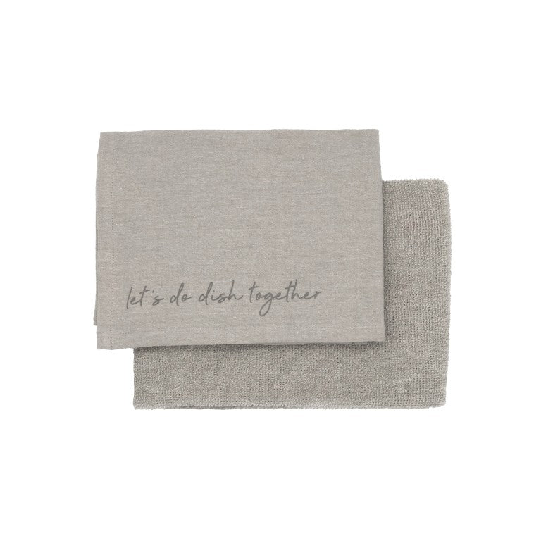 Leeff Kitchen & Teatowel set Kim - Let's do dish together