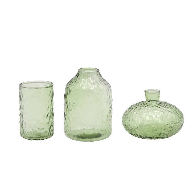 Leeff Mini Vases Micha green, set of 3