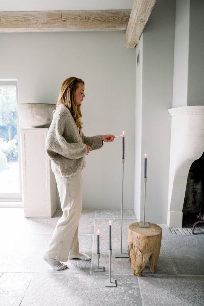 Leeff Candle Holder Cleo Grey L