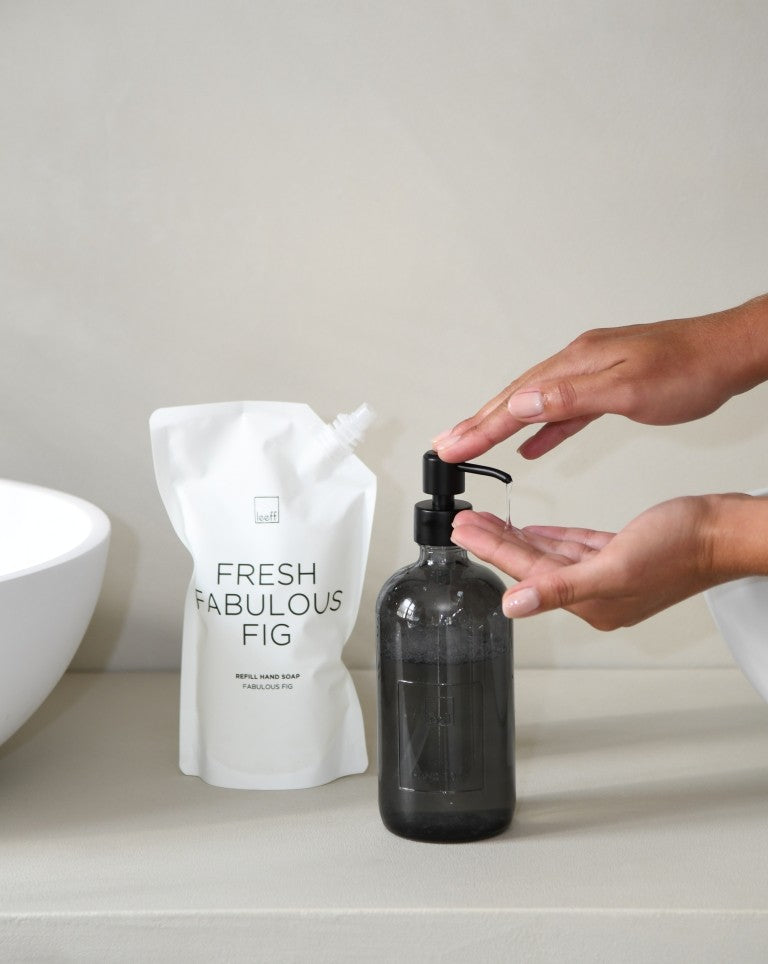 Leeff Hand Soap Glass Bottle - Fabulous Fig