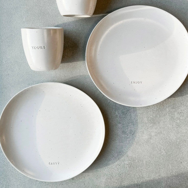 Leeff Plate Tasty - Enjoy, set of 2, 21 cm