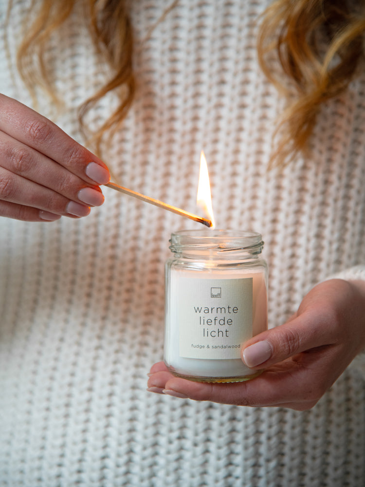 Leeff Jar Candle L - Warmte, liefde, licht