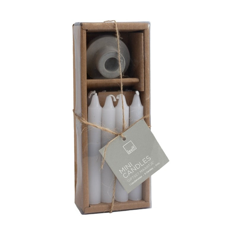 Leeff Mini Candles Giftset Maartje grey