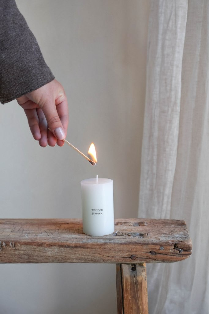 Leeff Pillar Candle - Wat ben je mooi