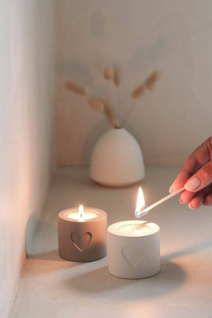 Leeff Heart Tealight Holder Hilde, set of 2