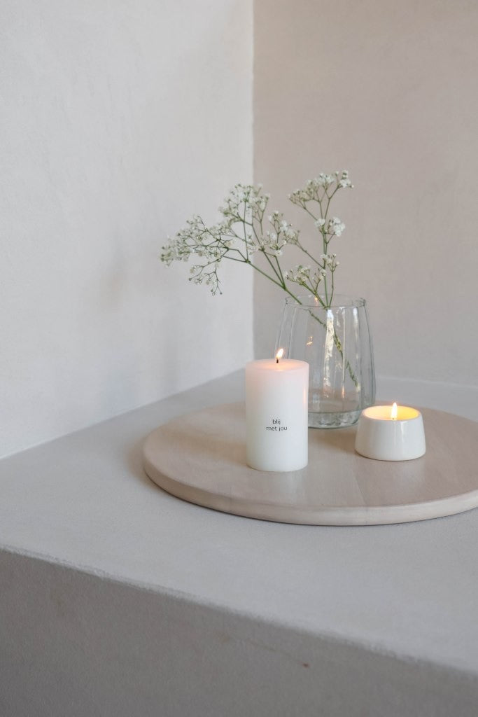 Leeff Pillar Candle giftbag - Blij met jou