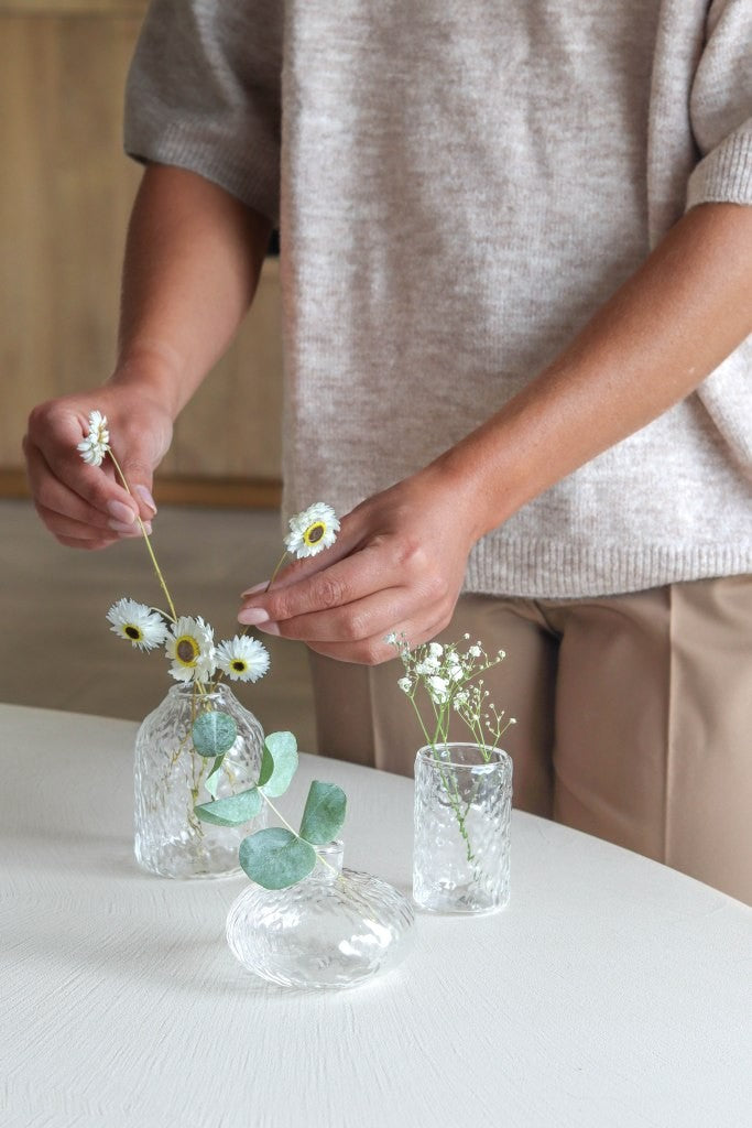 Leeff Mini Vases Micha clear, set of 3