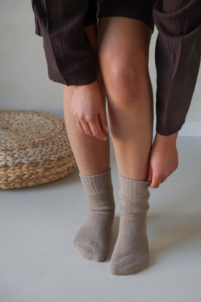 Leeff Socks sand - Warm hug - size 42-46