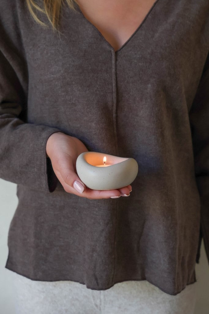 Leeff Tealight holder Tom taupe