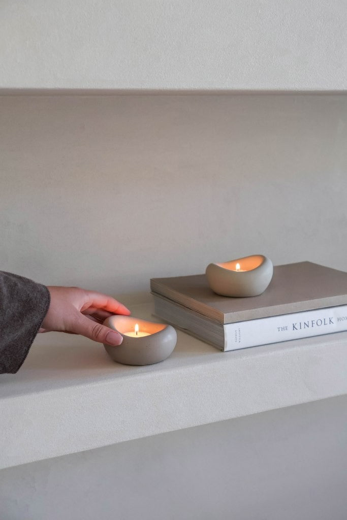 Leeff Tealight holder Tom taupe