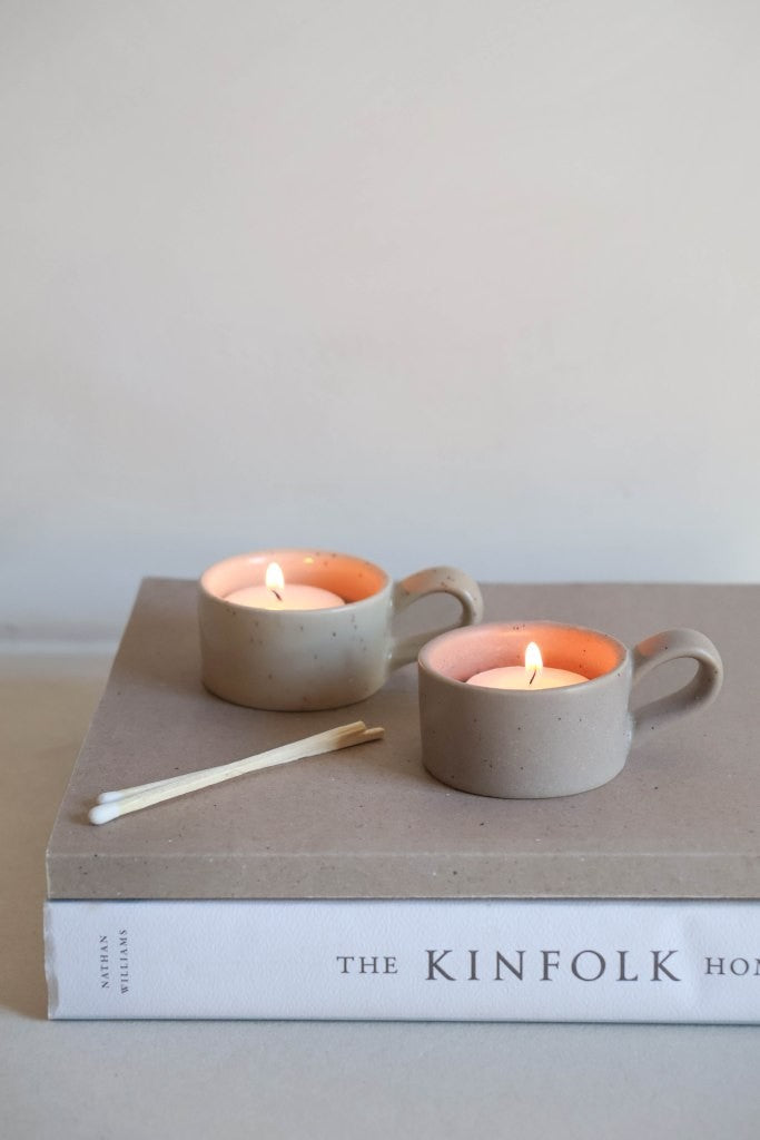 Leeff Tealight holder Tara taupe